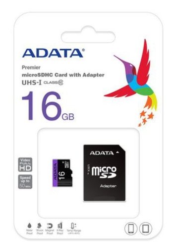 16 GB micro SD (TF) CLASS 4 Speicherkarte + Adapter