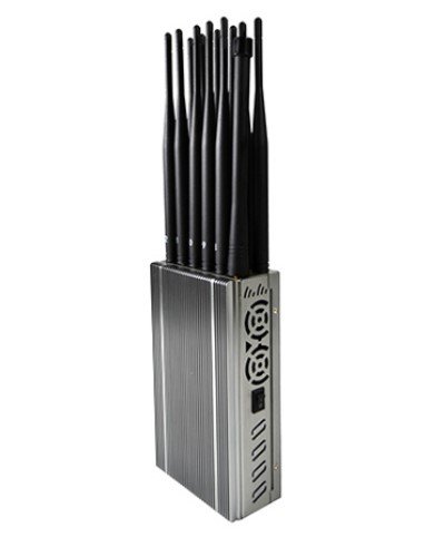12-Antennen- Tragbarer Störsender für GSM/2G/3G/5G/DCS/GPS/WIFI2.4G/4GLTE/WiFi5.8G/GPSL1/5G1 Signale
