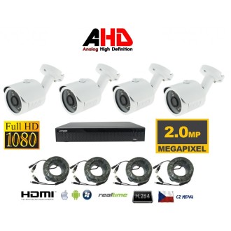 4 kanal Kamera Set 2Mpx 4AHD-4