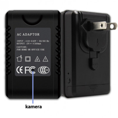 Versteckte Kamera im Adapter HD 1080P Pro AC mit Bewegungserkennung